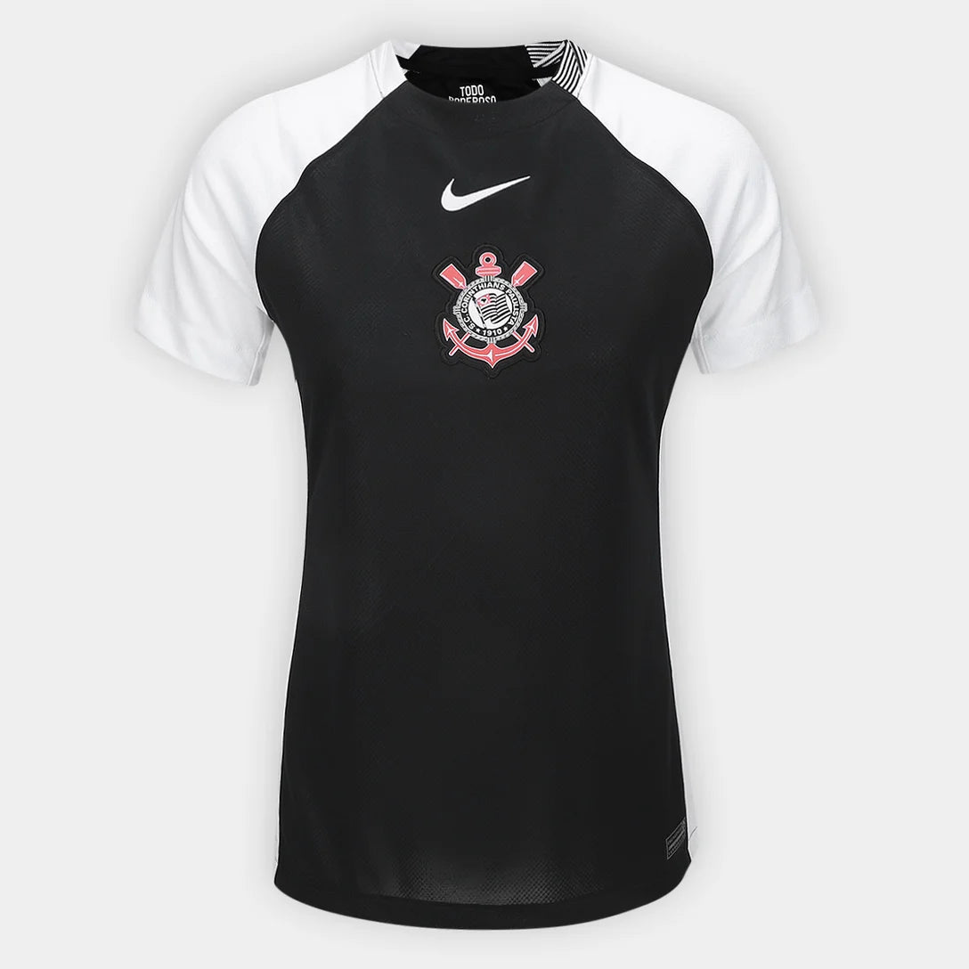 Camisa Corinthians II 25/26 s/n Nike Feminina - Preto+Branco