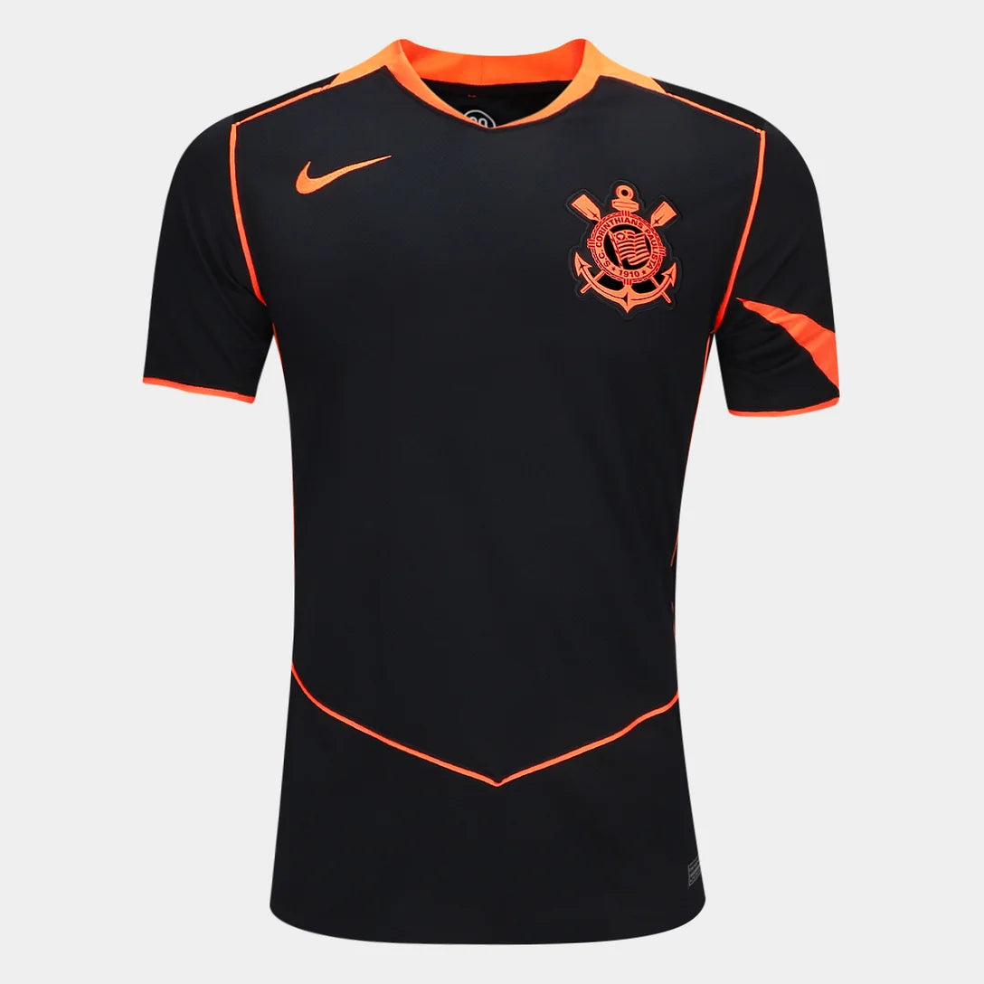 Camisa Corinthians III 25/26 s/n Torcedor NK Total 90 Masculina - Preto+Laranja