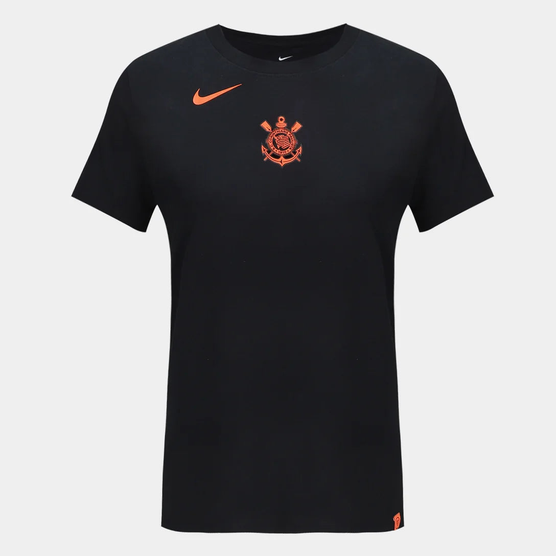 Camiseta Corinthians Total 90 Nike Feminina - Preto